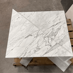 Calacatta Viola  Travertine Marble Triangle 2 Pieces Italian Design Coffee Table