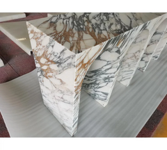Custom Despoke Calacatta Arabescato Viola Console table.