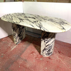 Custimized Calacatta Viola dining table.