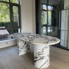 Custimized Calacatta Viola dining table.