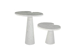 Italian White Carrara Marble Eros Series Coffee Table