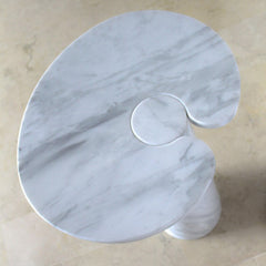 Italian White Carrara Marble Eros Series Coffee Table