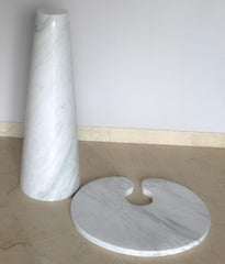 Italian White Carrara Marble Eros Series Coffee Table