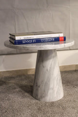 Italian White Carrara Marble Eros Series Coffee Table