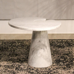 Italian White Carrara Marble Eros Series Coffee Table