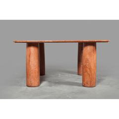 Italian vintage table in solid brown onyx
