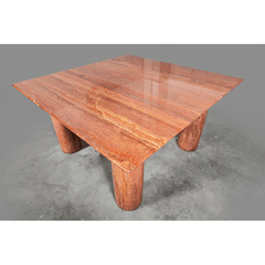 Italian vintage table in solid brown onyx