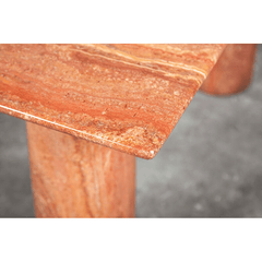Italian vintage table in solid brown onyx