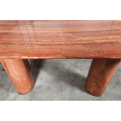Italian vintage table in solid brown onyx